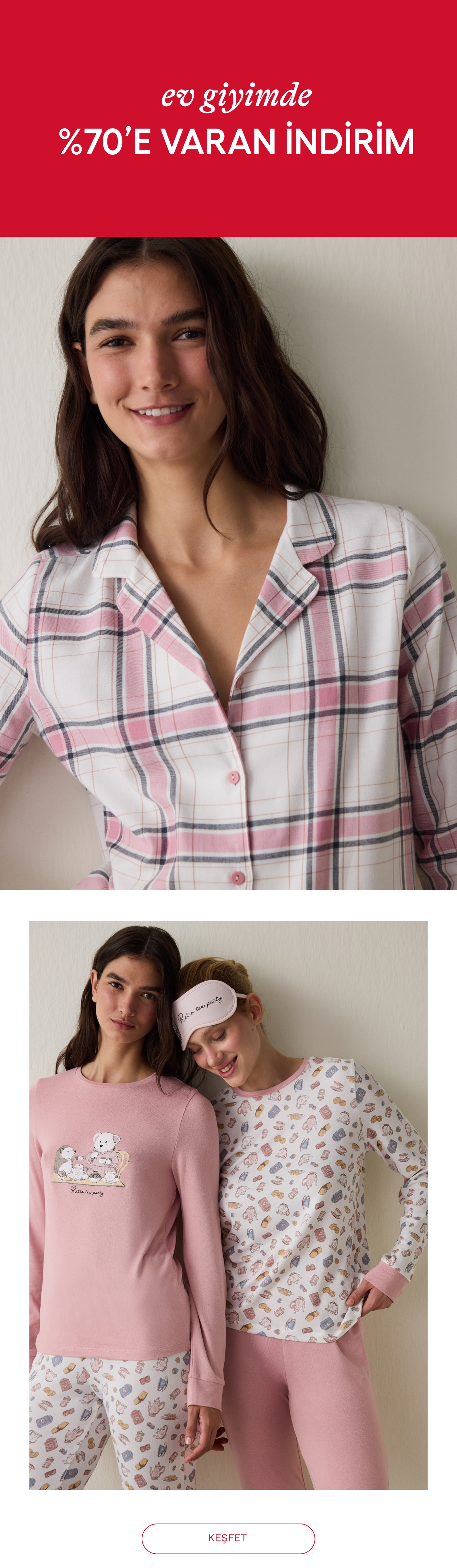 📣 تا 70٪ تخفیف شگفت‌انگیز در پوشاک خانگی منتظرت است!